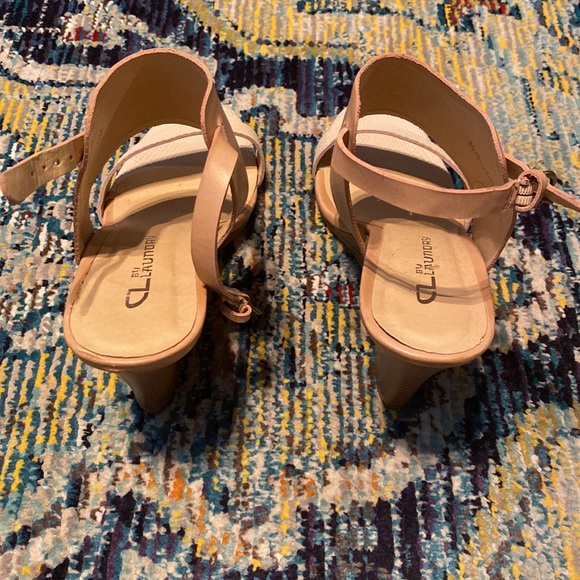 CL by Laundry Nude Wooden Wedge Heels - Picture 4 of 6